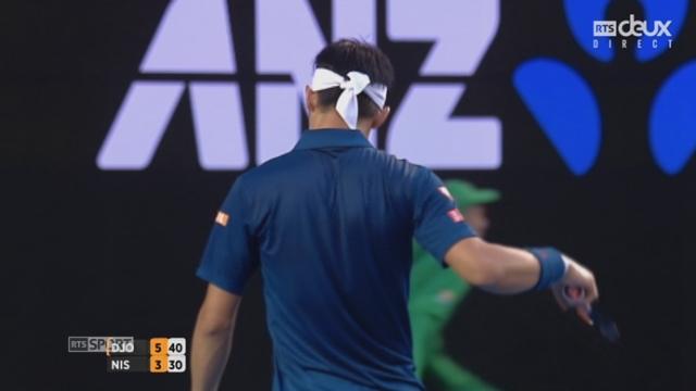 1-4 de finale, Novak Djokovic (SRB) - Kei Nishikori (JPN) (6-3) :