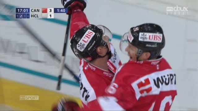 Team Canada - HC Lugano (3-1): Cory Emmerton traverse la glace à lui tout seul et donne deux longueurs d’avance au Team Canada