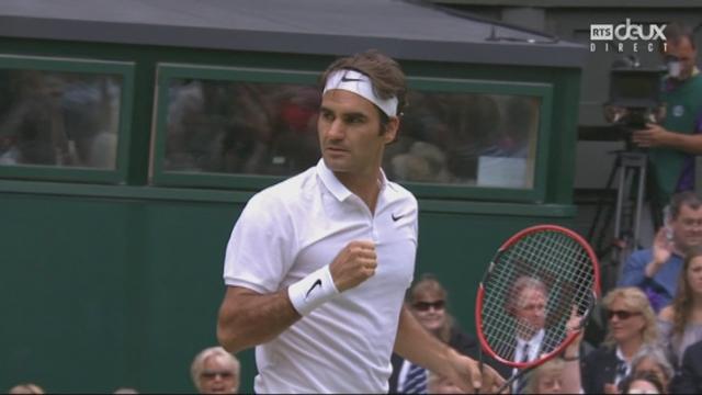 ½-finales messieurs. Milos Raonic (CAN-6) – Roger Federer (SUI-3) (6-3 6-7 4-6). Le Suisse enlève la deuxième manche