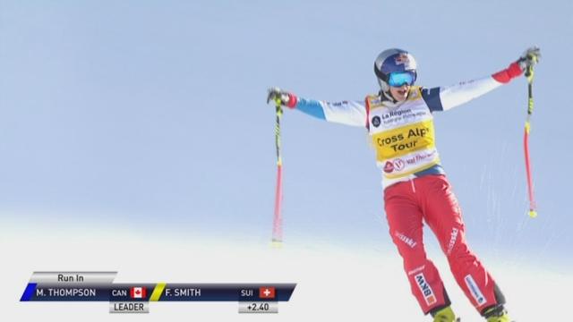 Skicross, Val Thorens (FRA) : Fanny Smith (SUI) bénéficie de la 2e place suite à la chute des 2 suédoises Naeslund et Holmlund