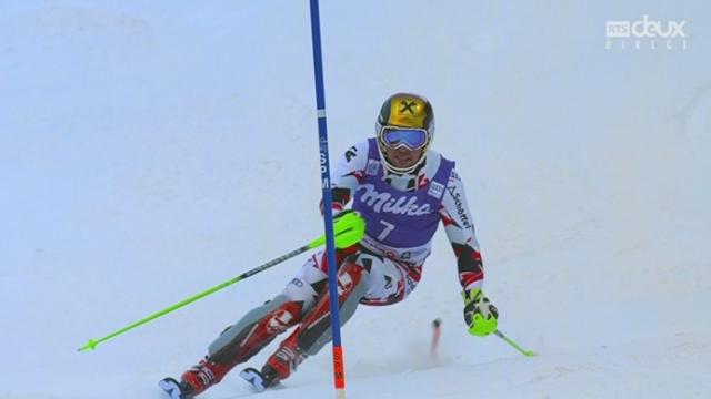 Slalom messieurs, 2ème manche : Marcel Hirsher (AUT), vainqueur de l'épreuve