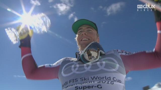 Coupe du monde, finales, super G messieurs: Victoire d'Aleksander Kilde (NOR) qui remporte son 1er globe en super G