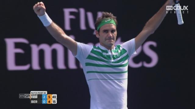 1-4 de finale, Roger Federer (SUI) - Tomáš Berdych (CZE) (7-6, 6-2, 6-4) : Magnifique victoire en trois sets du Bâlois après 2 heures et 16 minutes de jeu