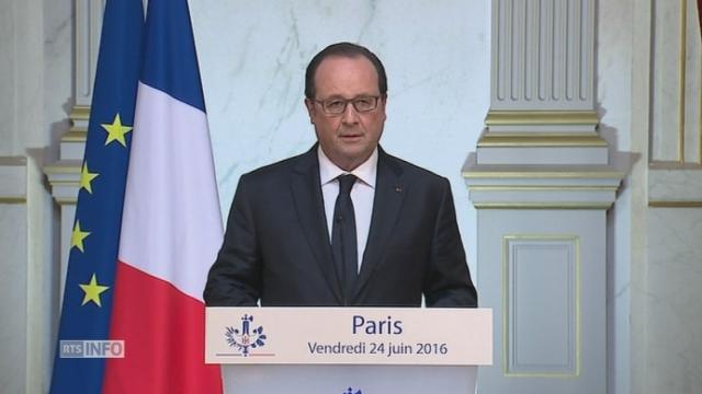 François Hollande: " Le vote des Britanniques met gravement l'Europe à l'épreuve"