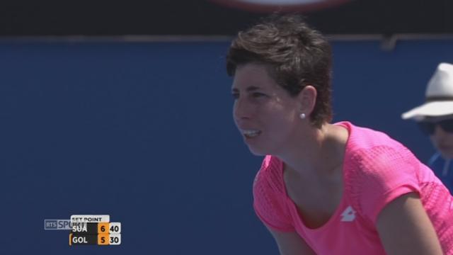 1er tour, Carla Suárez Navarro(ESP) - Viktorija Golubic(SUI) (7-5)