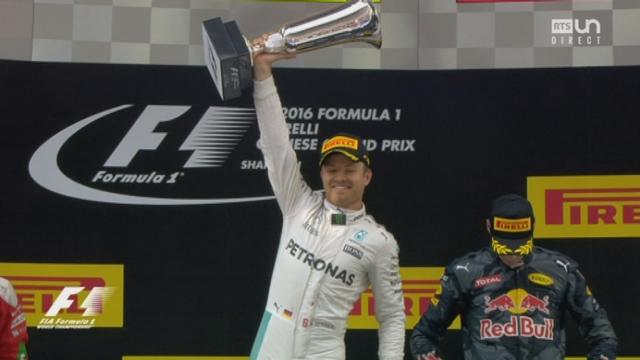Course: la joie de Nico Rosberg pour sa 3e victoire dela saison!