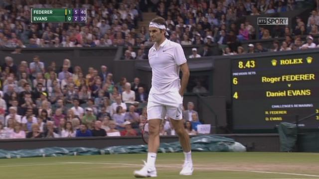 Wimbledon, 3e tour, Federer-Evans (6-4, 6-2): le Fedexpress déroule et ne laisse aucune chance à Evans dans ce 2e set