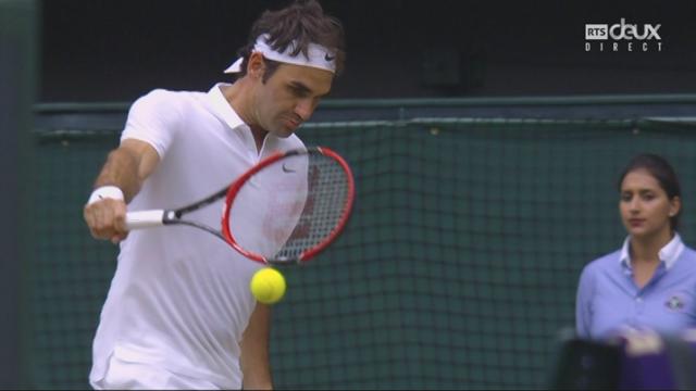 ½-finales messieurs. Milos Raonic (CAN-6) – Roger Federer (SUI-3) (6-3 6-7 4-6 7-5). Le Suisse accuse le coup. Il semble souffrir d’une cuisse