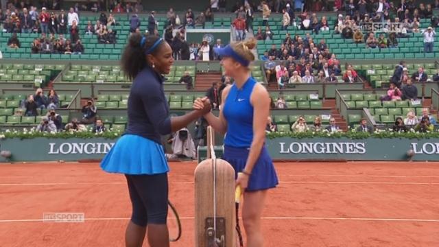 1-8 dames, S. Williams (USA) – E. Svitolina (UKR) (6-1, 6-1): victoire facile pour Serena Williams