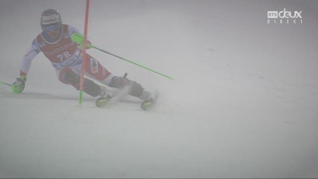 Levi (FIN). Slalom messieurs (2e m). Luca Aerni (SUI-14e de la 1re manche)