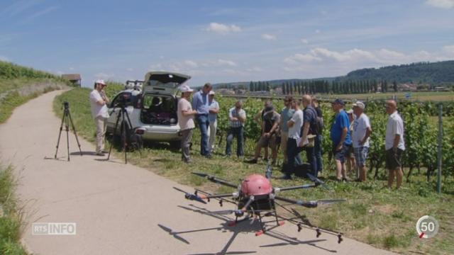 Une société valaisanne a importé des États-Unis un drone destiné à l’épandage dans les vignes