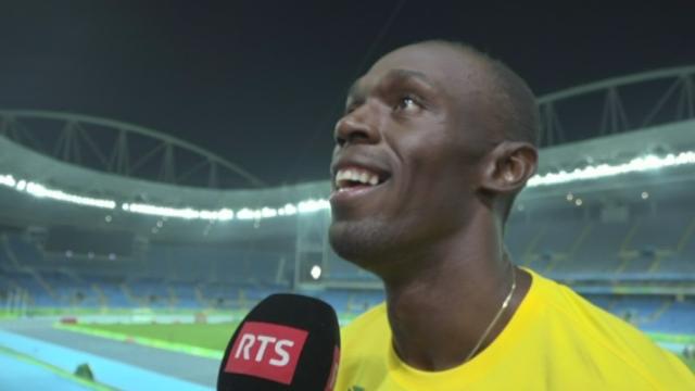 Athlétisme messieurs, relais 4x100m: Interview de Usain Bolt
