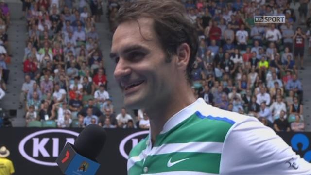 2e tour, Roger Federer (SUI) - Alexandr Dolgopolov (UKR) (6-3, 7-5, 6-1): Roger Federer à l'interview