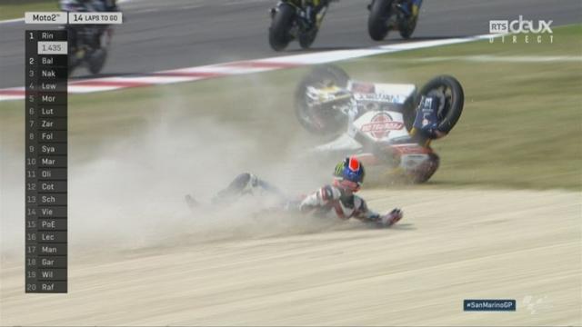 Moto 2: chute de Sam Lowes qui risque sa 3e place au classement général en faveur de Lüthi