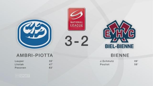 Hockey - LNA : Ambri-Piotta-Bienne (3-2 ap)