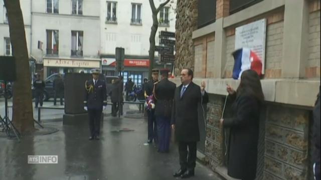 François Hollande et Anne Hidalgo dévoilent la plaque de La Belle Equipe