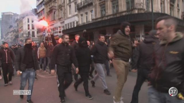 Des militants d'extrême droite perturbent le rassemblement pacifique à Bruxelles