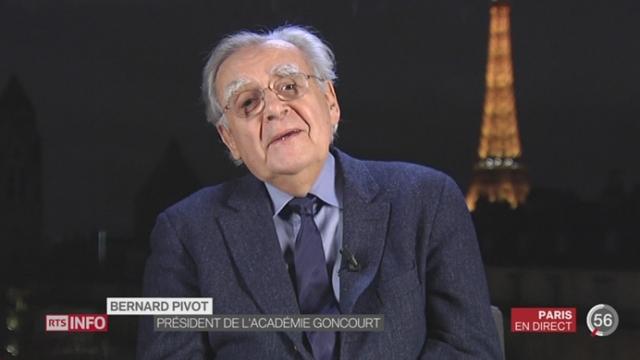 Baisse du niveau d’orthographe des élèves: Bernard Pivot, président de l’Académie Goncourt, exprime son avis, à Paris