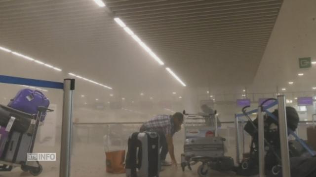 Des images saisissantes à l'intérieur de l'aéroport de Bruxelles juste après l'explosion