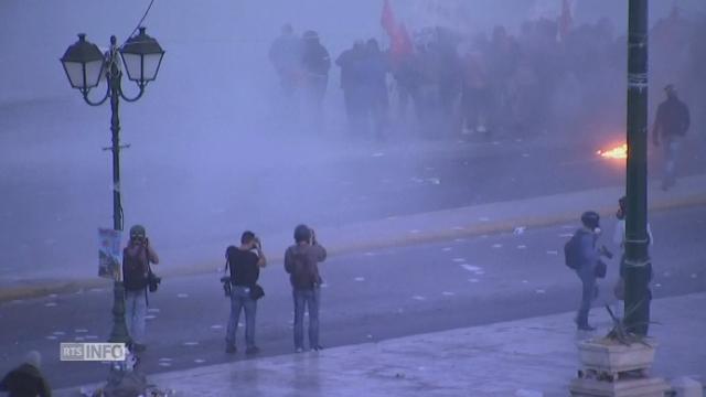 Affrontements entre manifestants et policiers à Athènes