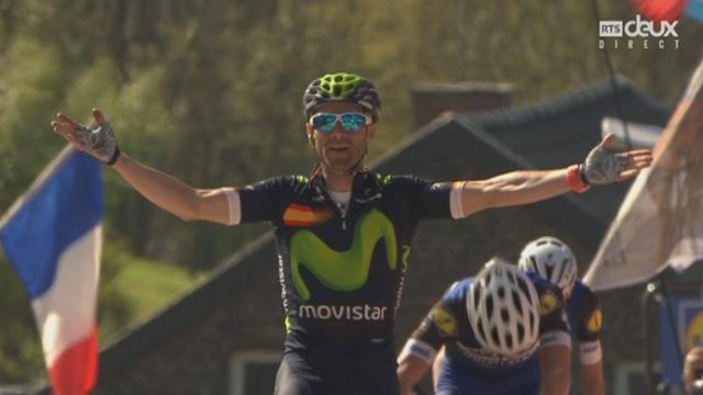 Alejandro Valverde signe un quadruplé en s'imposant de nouveau sur la classique belge! Il est le seul recordman à détenir 4 victoires sur la Flèche Wallonne. 2) Alaphilippe et 3) Dan Martin
