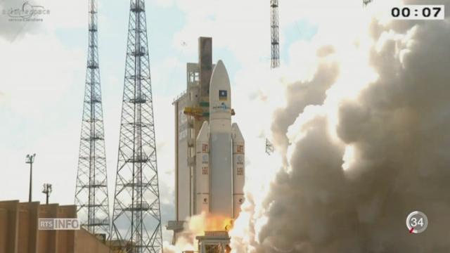La fusée Ariane 5 décolle avec l'espoir de concurrencer les Etats-Unis dans le domaine du GPS