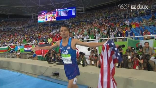Athlétisme messieurs: finale 1500m: Matthew Centrowitz (USA) remporte l'or olympique