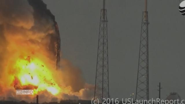 Impressionnante explosion sur le pas de tir de spaceX 3