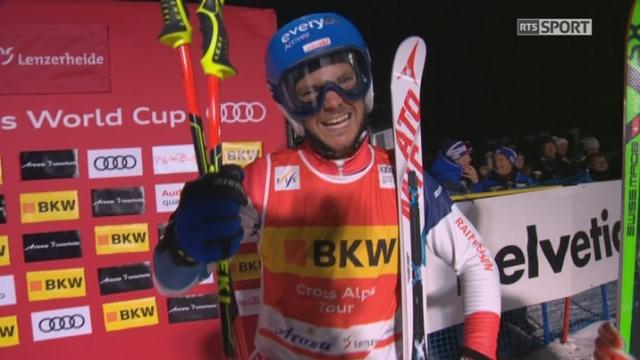 Skicross - Arosa (SUI): 1-8, Romain Detraz remporte ce run, tandis que Armin Niederer est éliminé