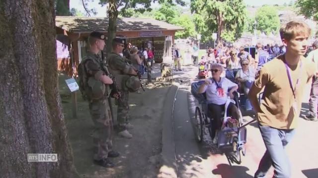 Armée et police mobilisées à Lourdes à la veille de l'Assomption