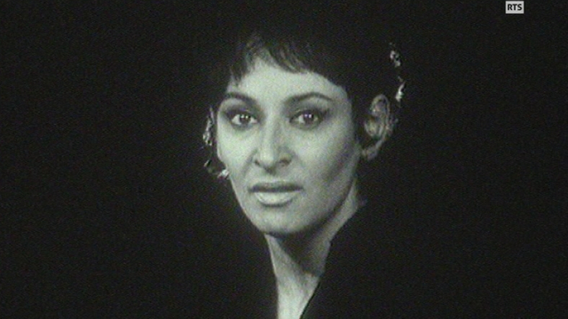 La chanteuse Barbara en 1965. [RTS]