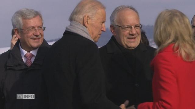 Joe Biden reçu a Zurich par Johann Schneider-Ammann