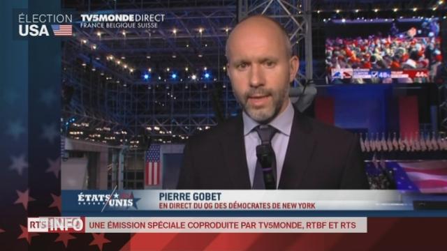 "Les mines s'allongent dans le camp Clinton", analyse de Pierre Gobet en direct de New York