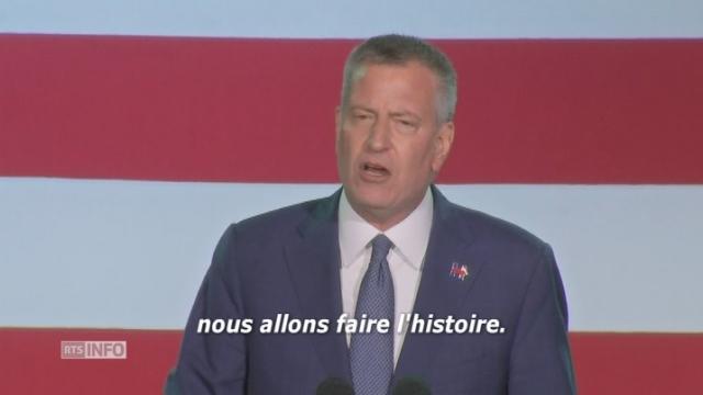 Le maire de New York Bill de Blasio: "Nous allons faire l'histoire!"