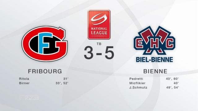 Hockey - LNA : Fribourg - Bienne (3-5): les Fribourgeois s'inclinent à domicile