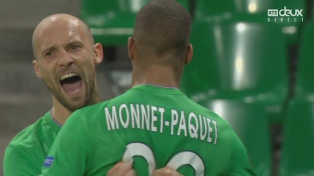 AS St-Etienne – FC Bâle (2-0): sur un corner de Cohade, Monnet-Paquet place sa tête et double la mise pour St-Etienne