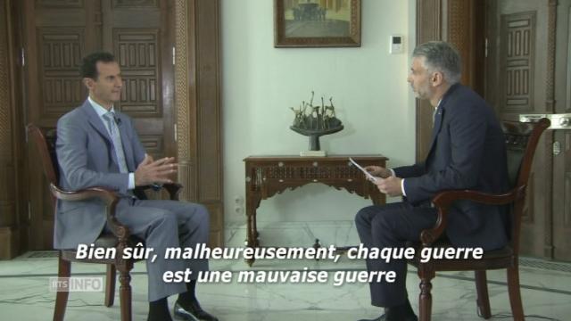 Extrait de l'interview de Bachar al-Assad par SRF
