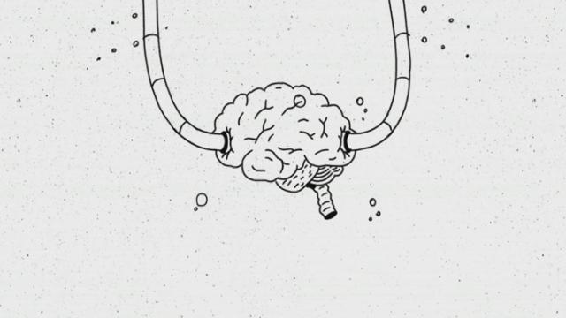 Le cerveau dans une cuve