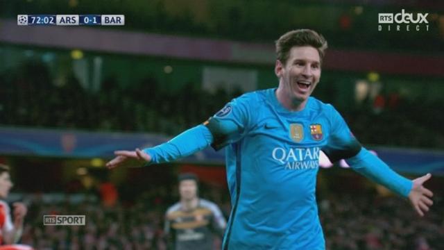 1-8, Arsenal FC – FC Barcelone (0-1) : plein de sang-froid, Lionel Messi conclue une contre-attaque magnifique du FC Barcelone et permet à son équipe d’ouvrir le score à Londres
