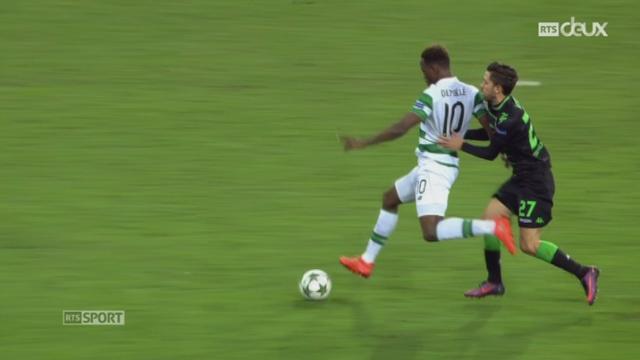 (4e j). Gr. C. Borussia Mönchengladbach – Celtic Glasgow (1-1). Stindl ouvre le score (1-0), puis Korb se fait expulser et Dembelé égalise sur penalty