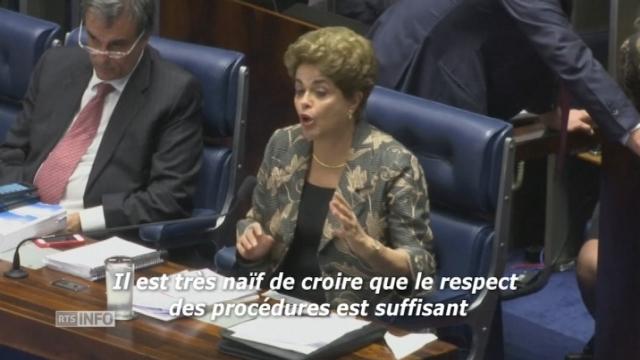 Dilma Rousseff assure sa propre défense devant le Sénat