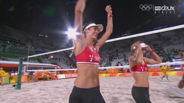 Beachvolley dames : SUI-NED (17-21-21-11-15-8): la paire suisse décroche la qualification pour les 1-8e en battant les Hollandaises