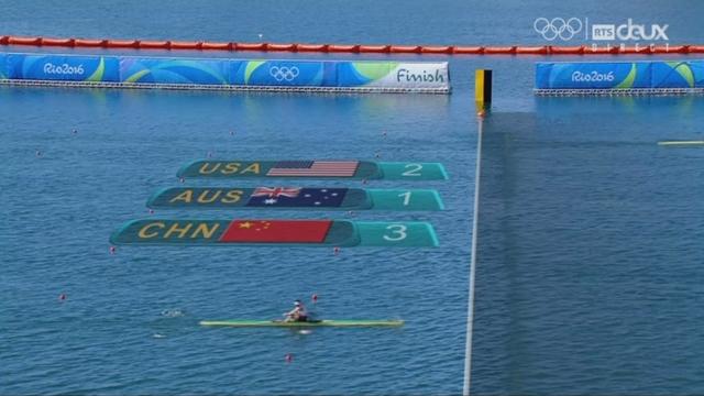 Aviron dames, skiff : Jeannine Gmelin (SUI) termine 5e de la finale. K.Brennan (AUS) médaillée d’or