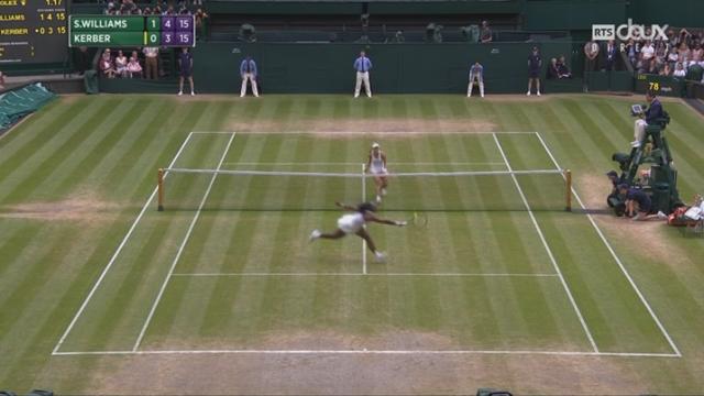 Finale dames. Serena Willliams (USA-1) - Angelique Kerber (GER-4) (7-5 4-3). Encore un point qui sort de l’ordinaire !