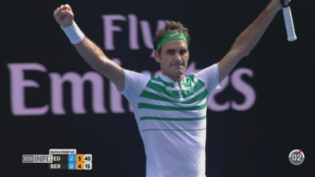 Tennis - Open d’Australie: Roger Federer gagne le match face à Thomas Berdych en quart de finale