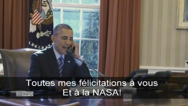 Barack Obama félicite l'astronaute Scott Kelly, de retour de l'ISS