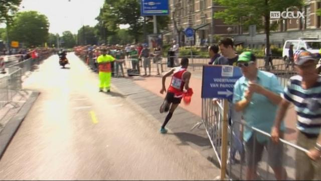 Semi-Marathon messieurs: Tadesse Abraham mal aiguiillé à la fin du parcours...