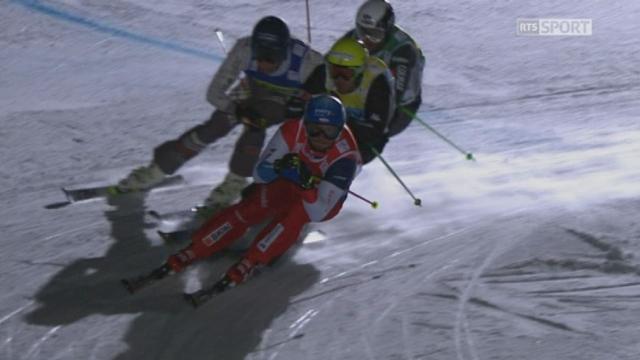 Skicross - Arosa (SUI): 1-4, Romain Detraz remporte ce run et se qualifie pour les demi finales