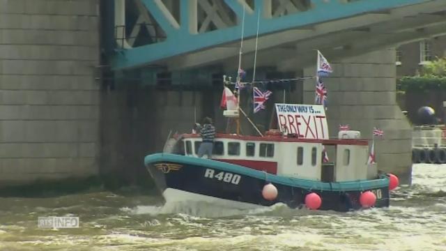 Une flottille de 20 bateaux pro-Brexit sur la Tamise