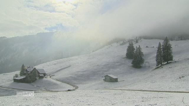 Les images des premières neiges en Suisse, dans le Toggenbourg saint-gallois